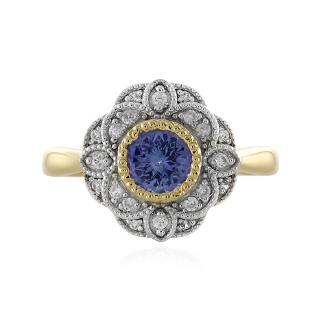 Zilveren ring met een tanzaniet