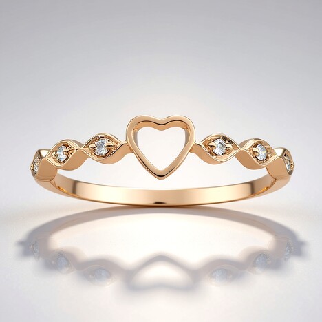 Anello in oro con Diamante Rose de France SI1 di Argyle (Annette)