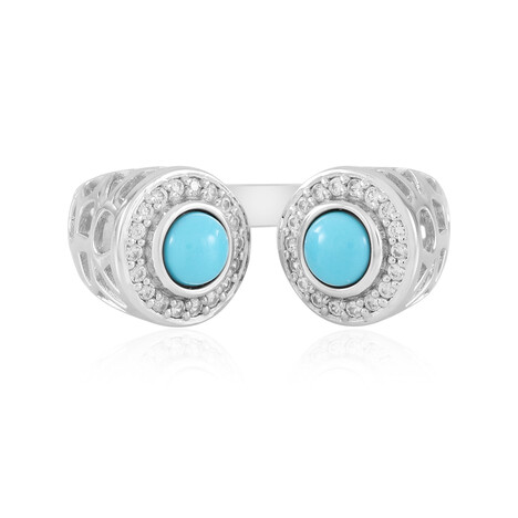 Sleeping Beauty Turquoise Silver Ring (Ornaments by de Melo)