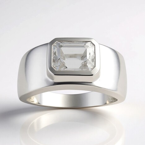 Anello in argento con Kunzite Bianca (Pallanova)