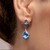 Orecchini in argento con Topazio Blu Svizzero