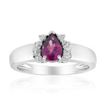 Anillo en plata con Granate Magenta