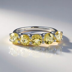 Anello in argento con Berillo Giallo (de Melo Essence)