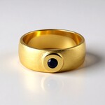 Anello in argento con Zaffiro Blu del Madagascar (MONOSONO COLLECTION)