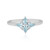 Bague en argent et Topaze bleu ciel
