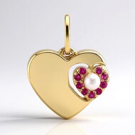 Pendentif en argent et Perle blanche de culture d'eau douce (TPC)