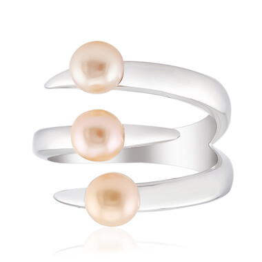 Anello in argento con Perla d'Acqua Dolce Pesca (TPC)