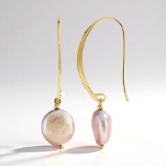 Orecchini in argento con Perla Ming Porpora
