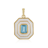 Ciondolo in argento con Topazio Blu Svizzero