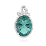 Ciondolo in argento con Fluorite Blu Caraibico