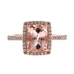 Anello in oro con Morganite AAA