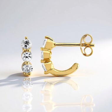 White Topaz Silver Earrings