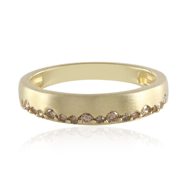 Anello in argento con Diamante Champagne I2