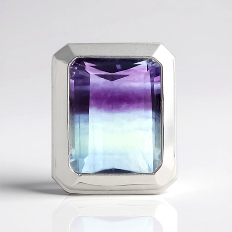 Ciondolo in argento con Fluorite Bicolore (MONOSONO COLLECTION)