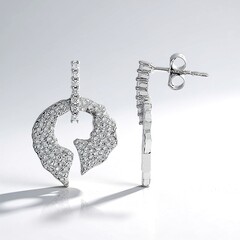 Orecchini in argento con Zircone (MONOSONO COLLECTION)