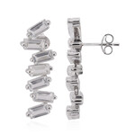 Weißer Topas-Silberohrringe