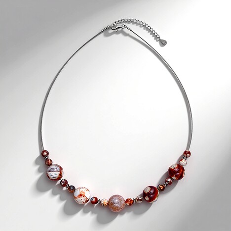 Collana in argento con Agata occhiata