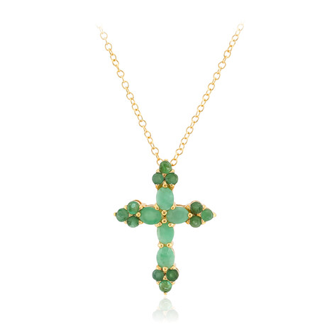 Collier en argent et Emeraude du Brésil