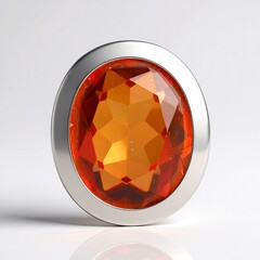 Ciondolo in argento con Quarzo Mistico Arancione