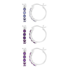 Edelstein-Silberohrringe