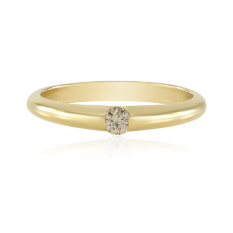 Anillo en plata con Diamante chocolate I2