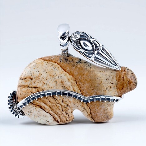 Ciondolo in argento con Diaspro Paesaggio (Desert Chic)