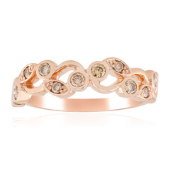 Gouden ring met SI1 Argyle Rose De France Diamanten