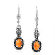 Pendientes en plata con Ostra espinosa naranja (Desert Chic)