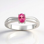 Anello in argento con Tormalina Rosa Brasiliana (Pallanova)