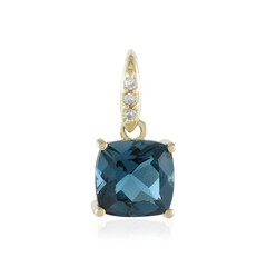 Pendentif en or et Topaze bleu de Londres
