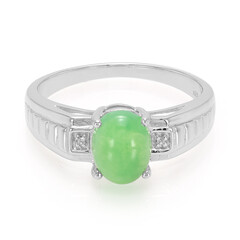 Bague pour homme en argent et Chrysoprase impériale