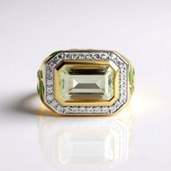 Bague en argent et Améthyste verte (Adela Silber)