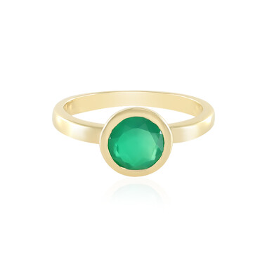 Grüner Onyx-Silberring