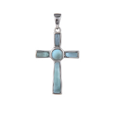 Larimar-Silberanhänger