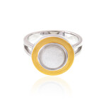 Anello in argento con Quarzo Neve (MONOSONO COLLECTION)