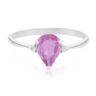 Bague en argent et Tourmaline cuprifère rose