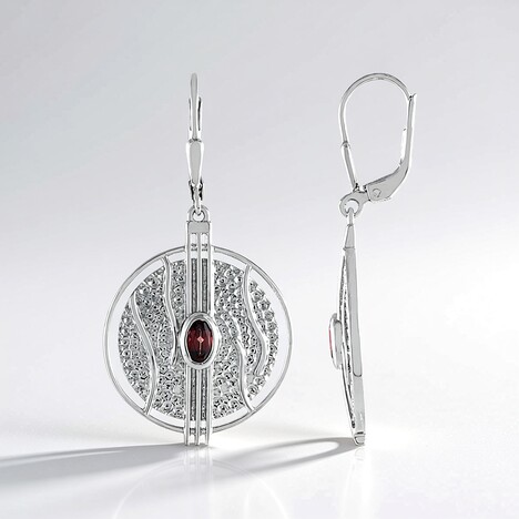 Orecchini in argento con Zircone Rosa (MONOSONO COLLECTION)