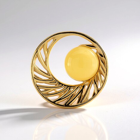 Ciondolo in argento con Ambra Milky Baltica (dagen)