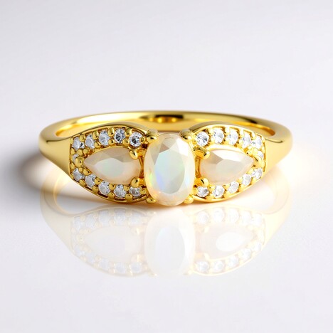 Bague en argent et Opale Welo