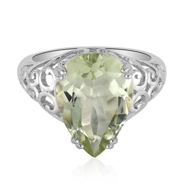 Grüner Amethyst-Silberring