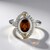 Anello in argento con Citrino Madeira (Granulieren)