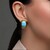 Zilveren oorbellen met turkooisstenen (dagen)