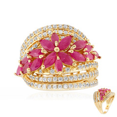 Anello in argento con Rubino