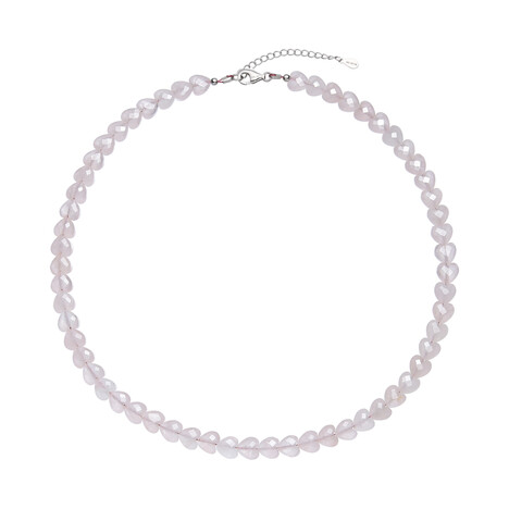Collar en plata con Cuarzo rosa