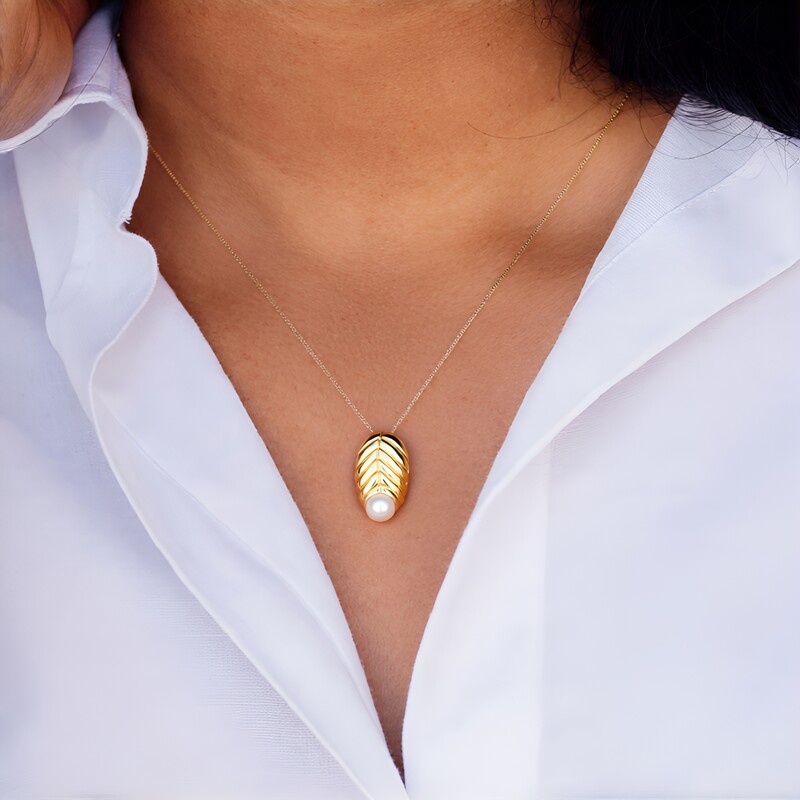 Colgante en plata con Perla blanca Freshwater (TPC)