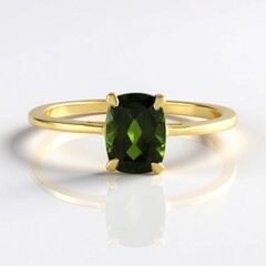 Anello in argento con Diopside Russo