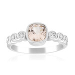 Bague en argent et Morganite du Brésil