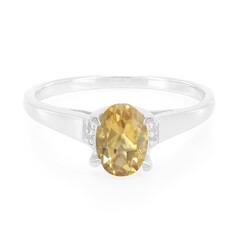 Champagner-Quarz-Silberring