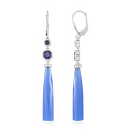 Blue Chalcedony Silver Earrings (KM by Juwelo)