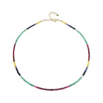 Collar en plata con Esmeralda de Brasil